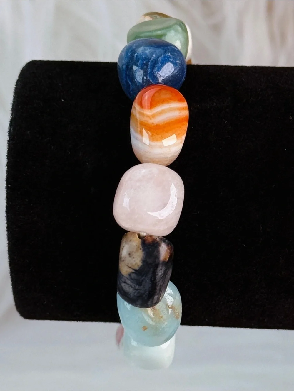 Boho Chic Multicolor Gemstone Stretch Bracelet
